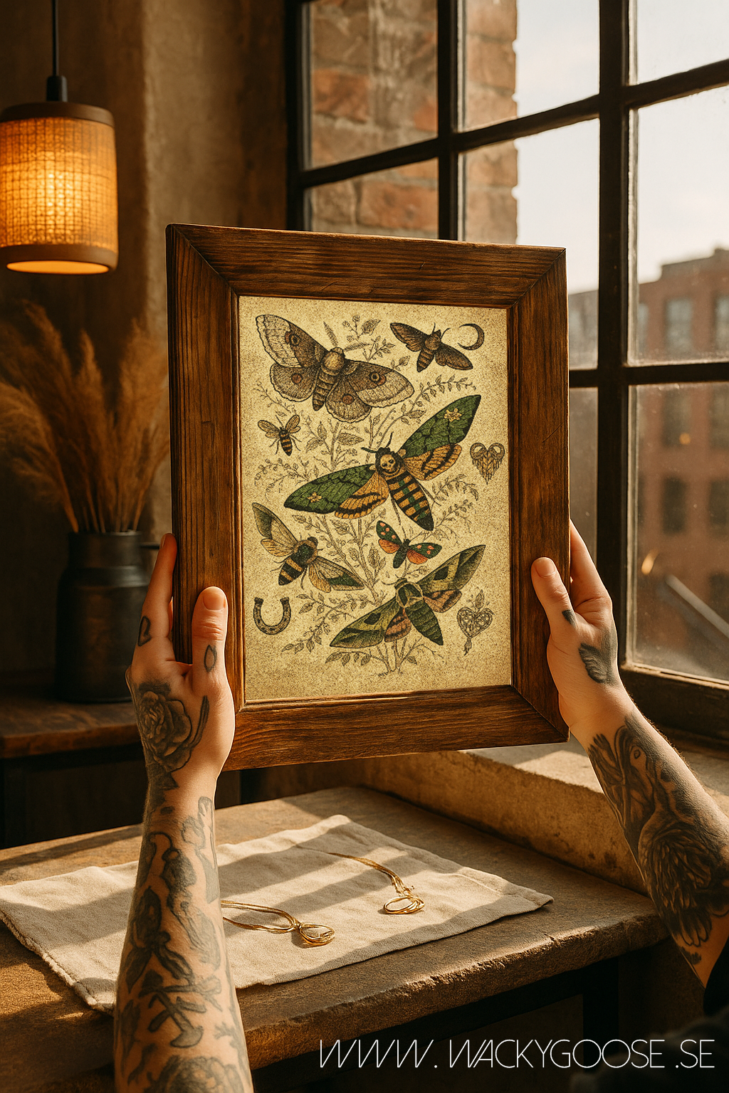 "Mystic Moths" - Vintage Poster med Fjärilar & Symbolik