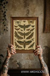 "Silent Wings" - Vintage Poster med Fjärilar och Nattfjärilar (30x40cm)