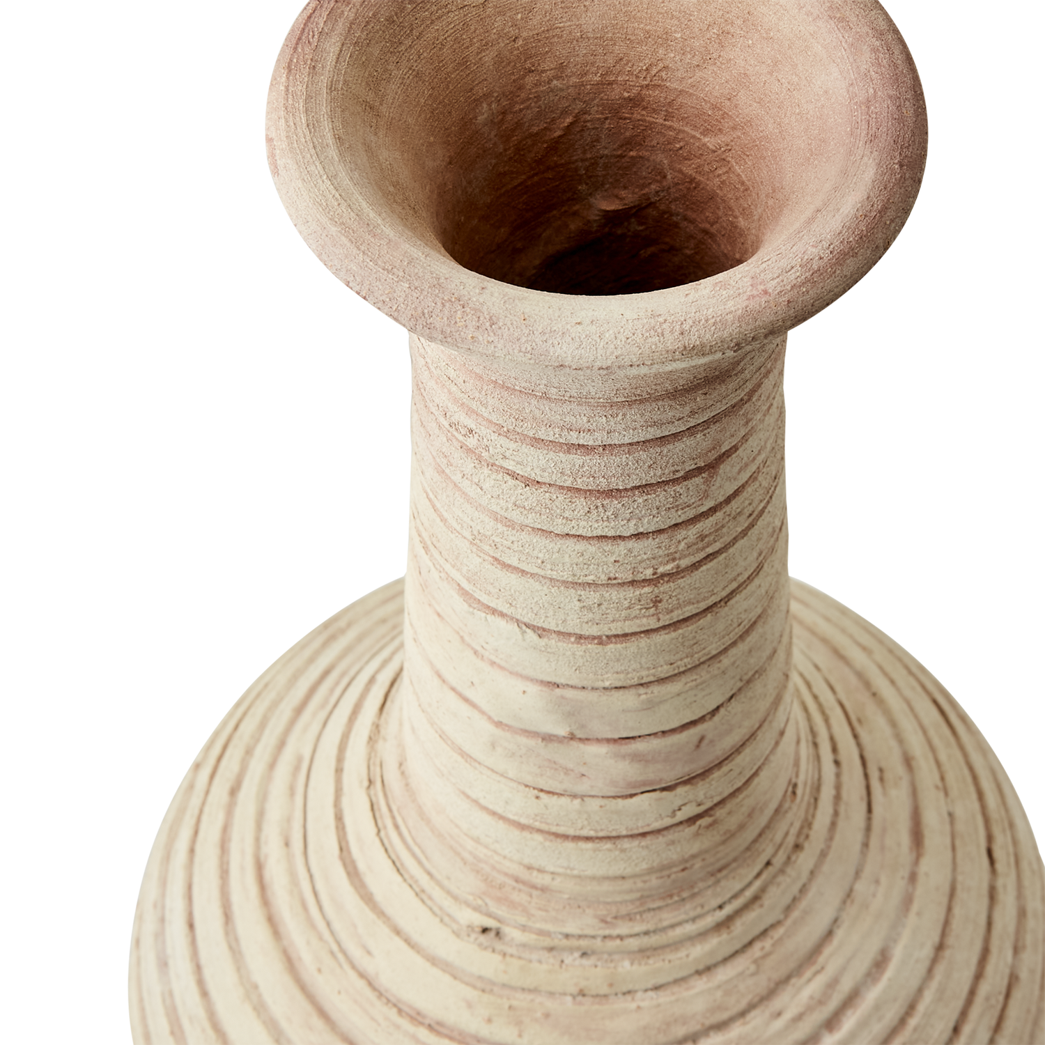 Handgjord urna med hög hals Terrakotta, 36cm
