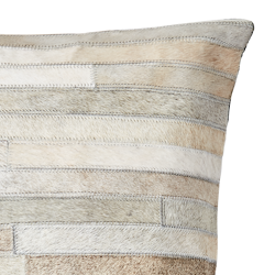 Kuddfodral i ombre med lappteknik, Beige och Svart 50x50cm