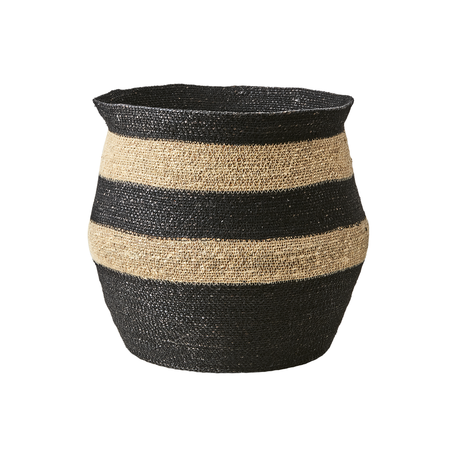 Handsydd Madiba-korg i sjögräs, Set om 2, Ø23/28cm