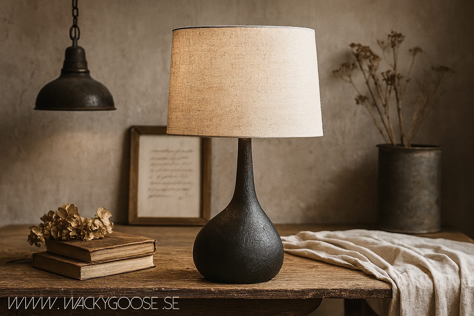 PORTLAND Lampfot, Svart