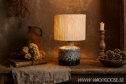 LAVA Bordslampa, Mörkbrun/flerfärgad