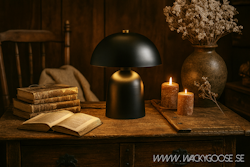 FUNGI Bordslampa S, Svart