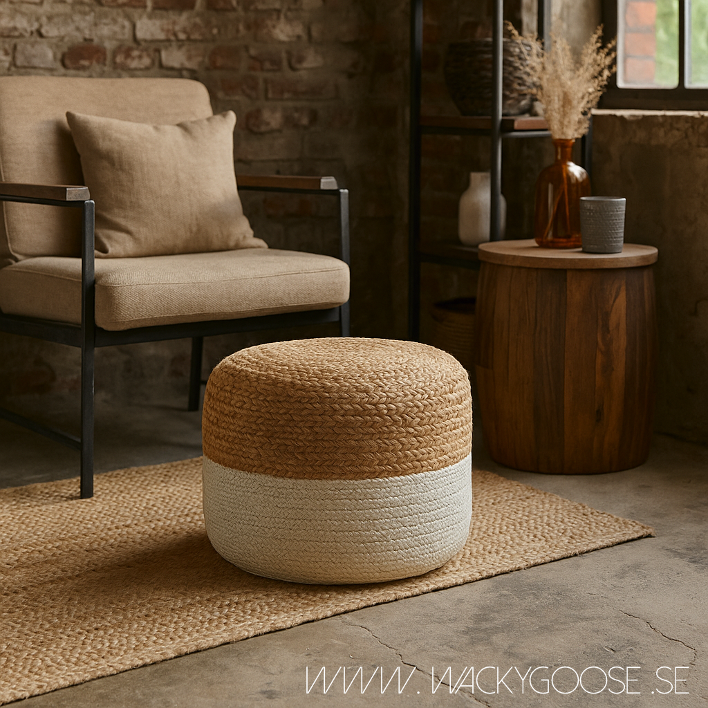 JUNI Sittpuff, Natur/elfenben