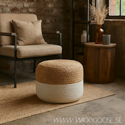 JUNI Sittpuff, Natur/elfenben