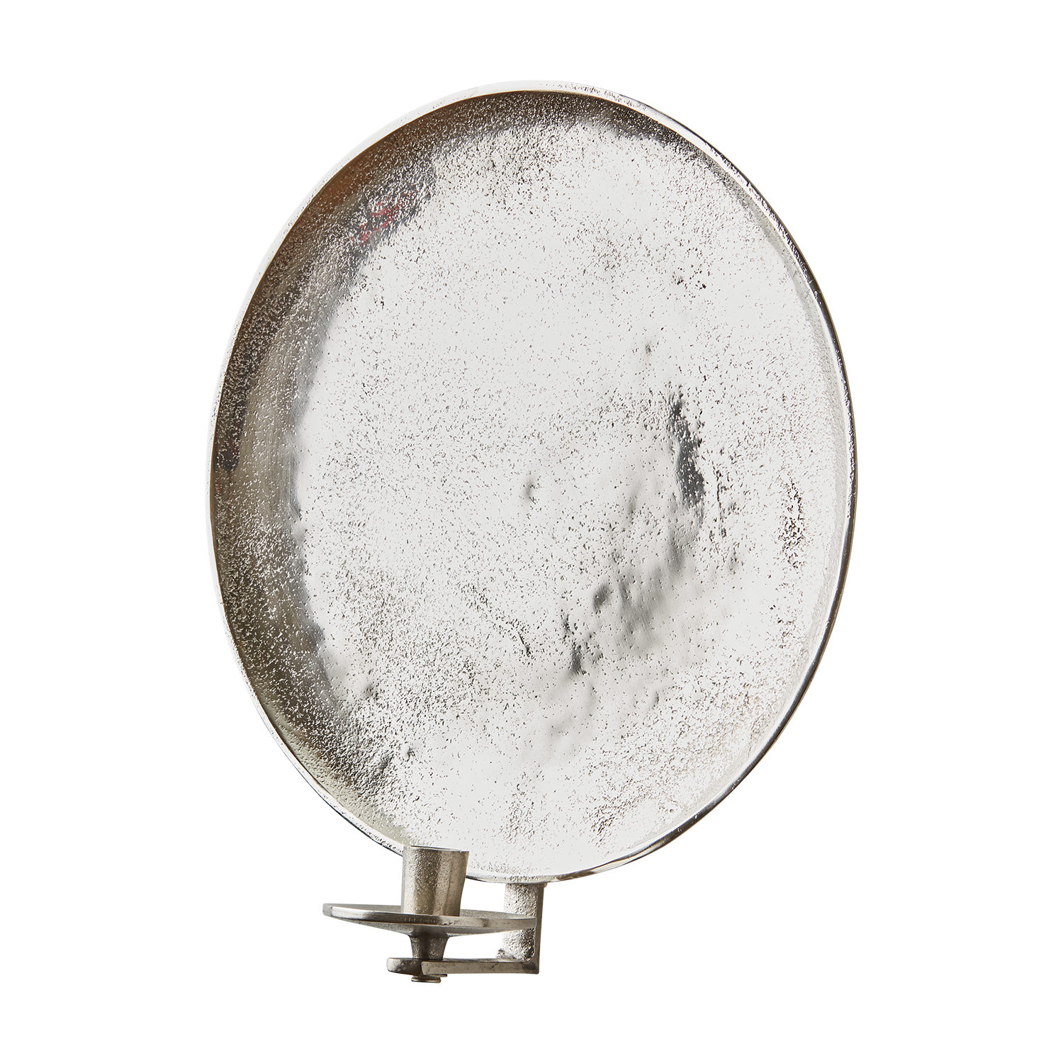 Vägghängd ljusstake i metall, Blockljus & Kronljus, Ø35cm, Nickel