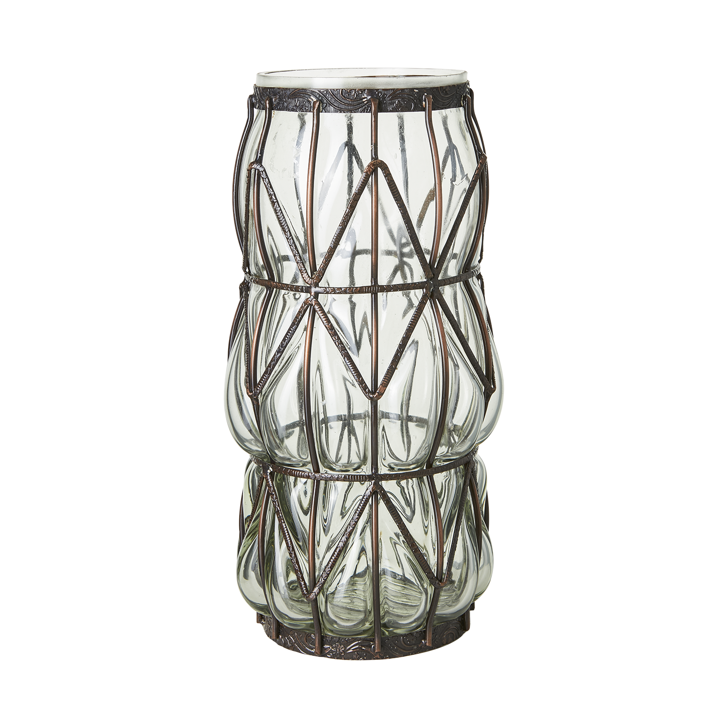 Vas i glas och metall, 34cm