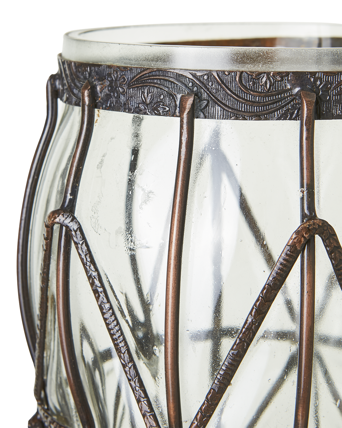 Vas i glas och metall, 34cm