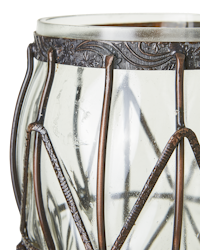 Vas i glas och metall, 34cm
