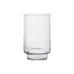 Munblåst värmeljushållare i klarglas, Ø12,5x21cm