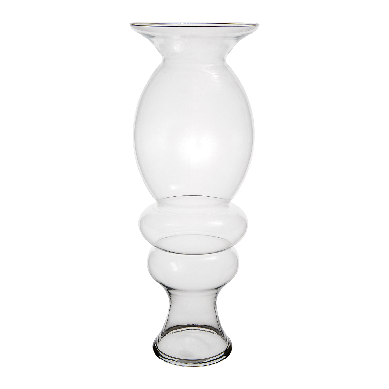 Munblåst vas i lekfull design, 50cm
