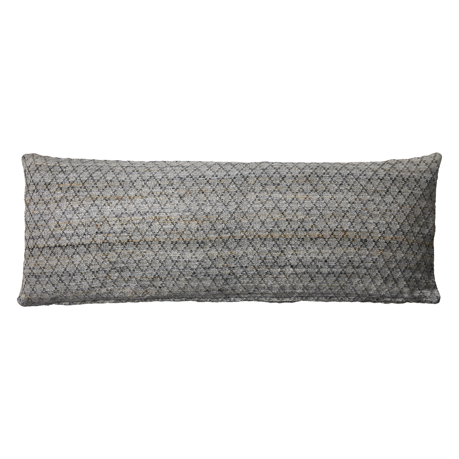 Kuddfodral gjord av garn av återvunna PET-flaskor, Grå/Flerfärgad, 110x40cm