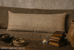 Kuddfodral gjord av garn av återvunna PET-flaskor, Beige/Flerfärgad, 110x40cm
