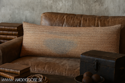Kuddfodral i bomull, Röd/Flerfärgad, 110x40cm