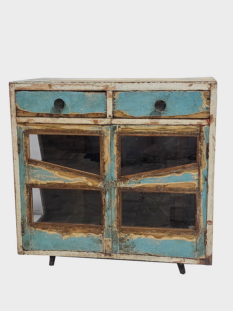 Enastående vintage skänk med lådor, Blå
