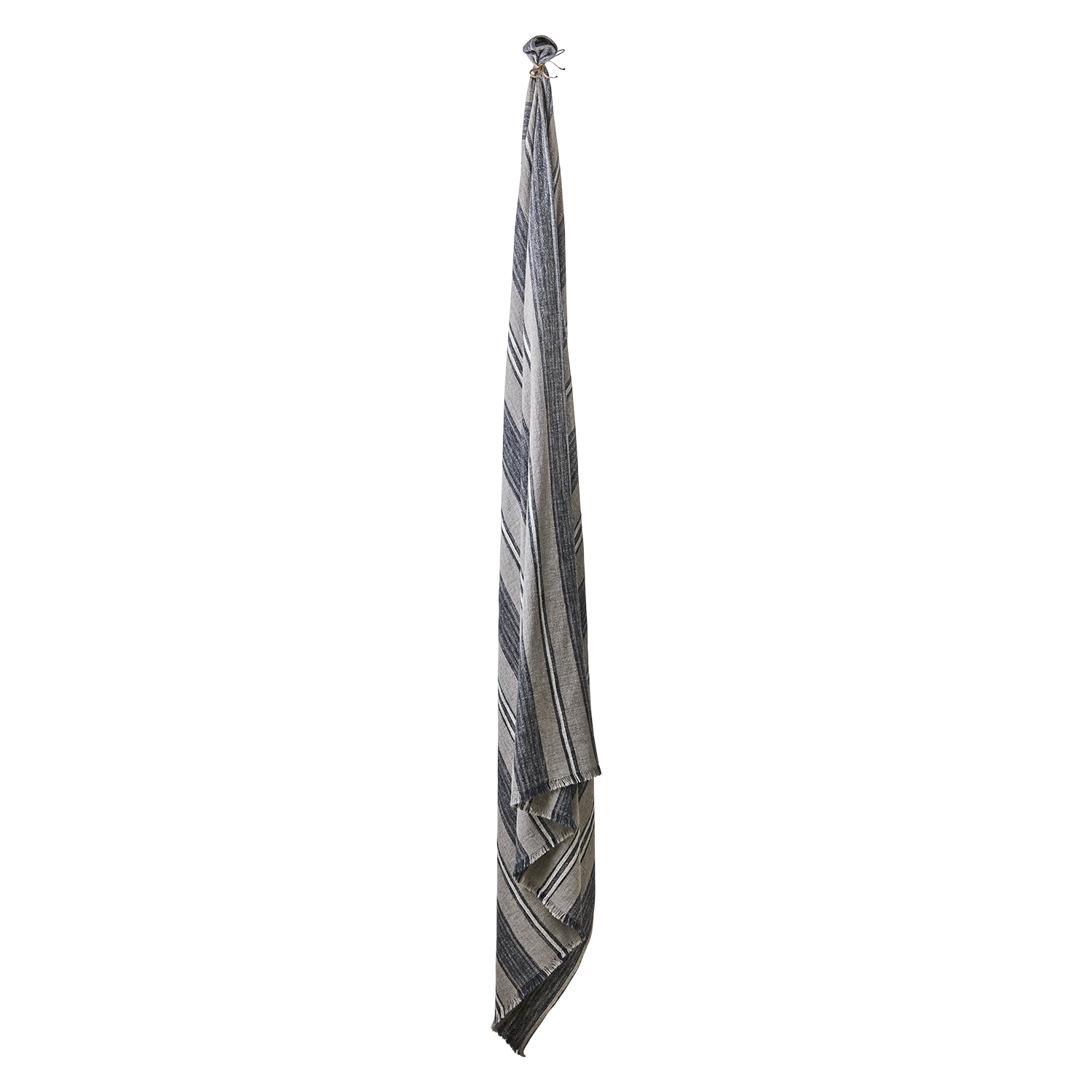Filt/Duk, 350x140cm, Naturfärgad och blå