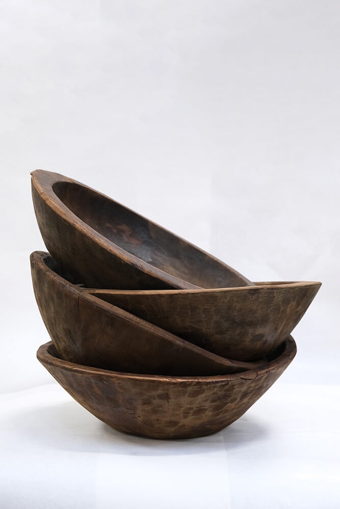 Handgord, vintage träskål, Ø55cm