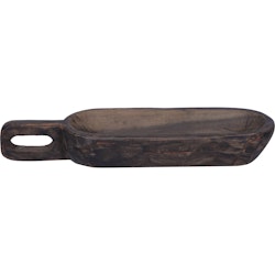 Handgord, vintage träskål med handtag, 58cm, 3-pack