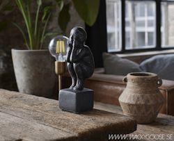 Dekorativ staty, 14cm, Svart