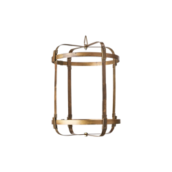 Lampstomme i järn, Ø31x46cm, Mässingfärgad