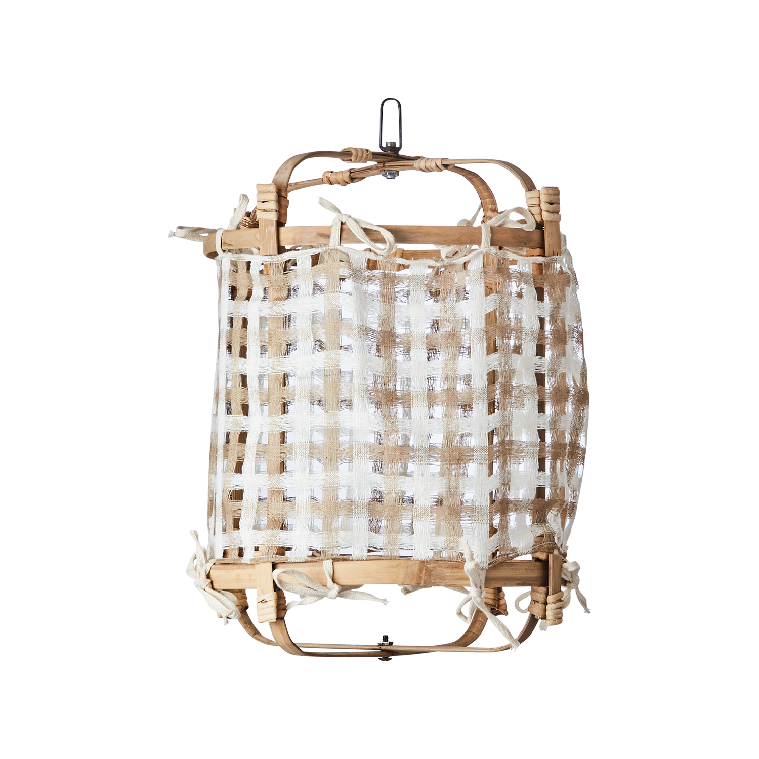 Tyg till Lampstomme, Ø31cm, Beige/Vit Silke