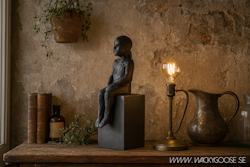 Dekorativ staty, 25cm, Svart