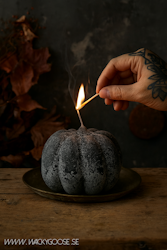 Handgjort Figurljus, Pumpa, Grå