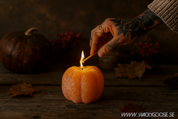 Handgjort Figurljus, Pumpa, Ocra