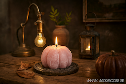 Handgjort Figurljus, Pumpa, Old Rose