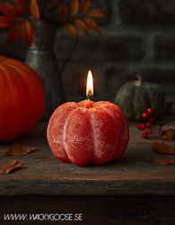 Handgjort Figurljus, Pumpa, Mörkorange