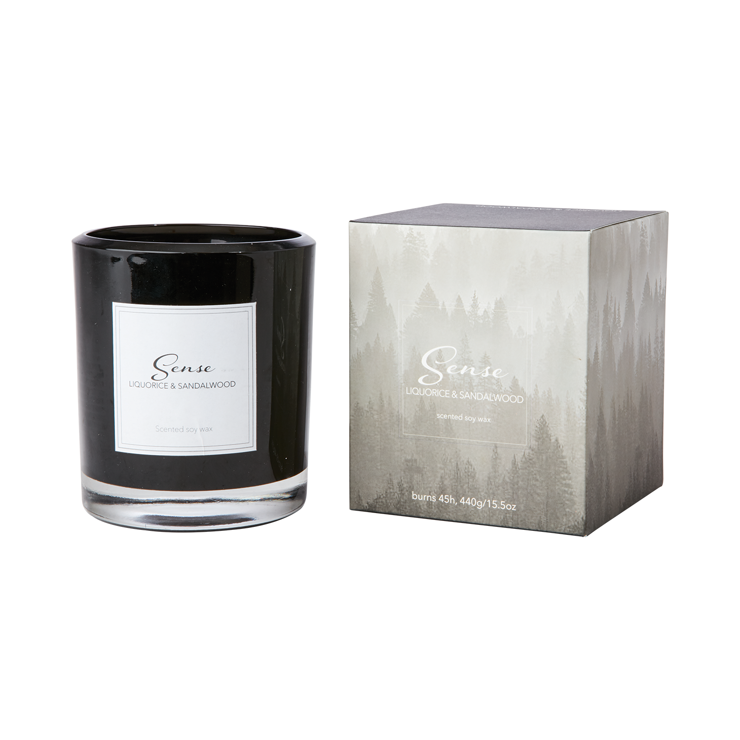 Doftljus med två vekar, ~45 h, Liquorice & sandalwood