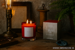 Doftljus med två vekar, ~45 h, Cashmere