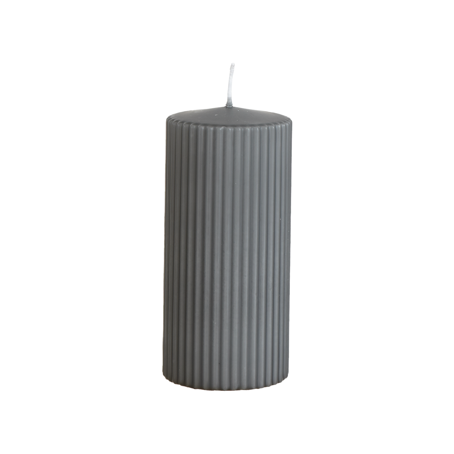 Vågigt blockljus, 15cm, Grafitgrå
