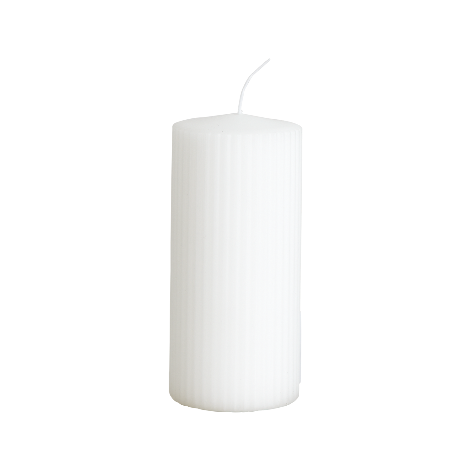 Vågigt blockljus, 15cm, Vit