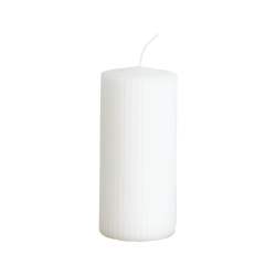 Vågigt blockljus, 15cm, Vit