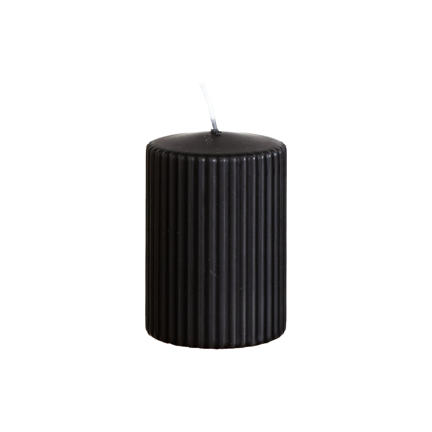 Vågigt blockljus, 10cm, Svart