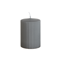 Vågigt blockljus, 10cm, Grafitgrå