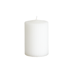 Vågigt blockljus, 10cm, Vit