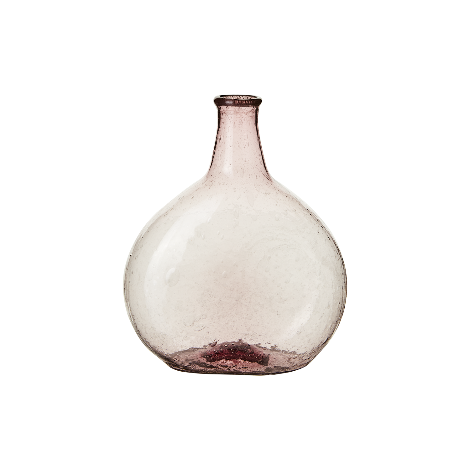 Munblåst vas av återbrukat glas, Rosa