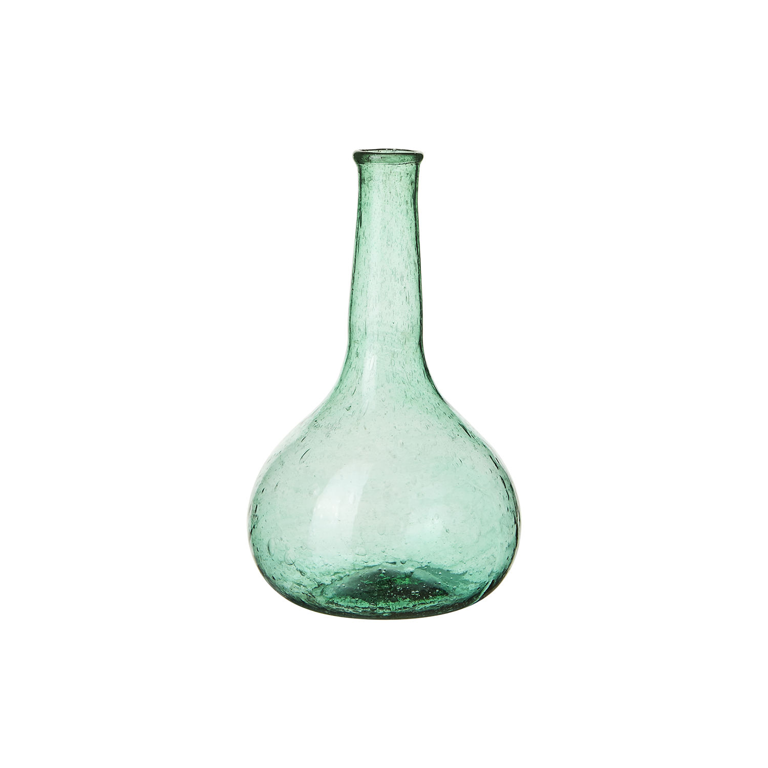 Munblåst vas av återbrukat glas, Mintgrön
