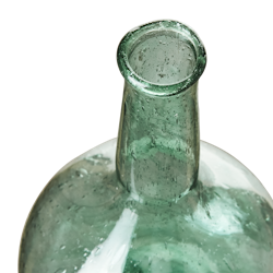 Munblåst vas av återbrukat glas, Mintgrön