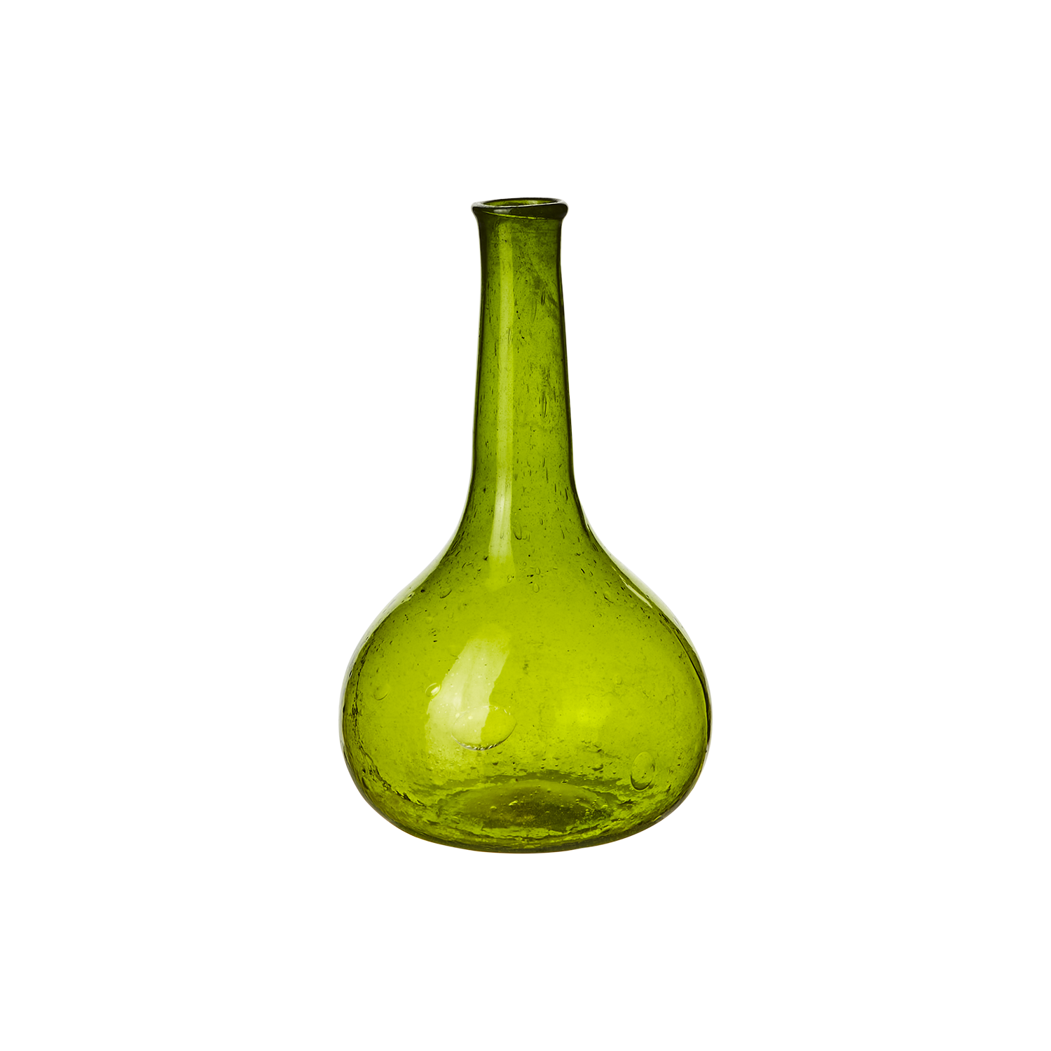 Munblåst vas av återbrukat glas, Grön
