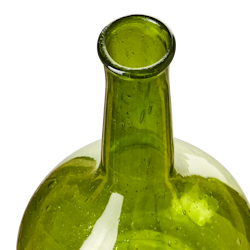 Munblåst vas av återbrukat glas, Grön