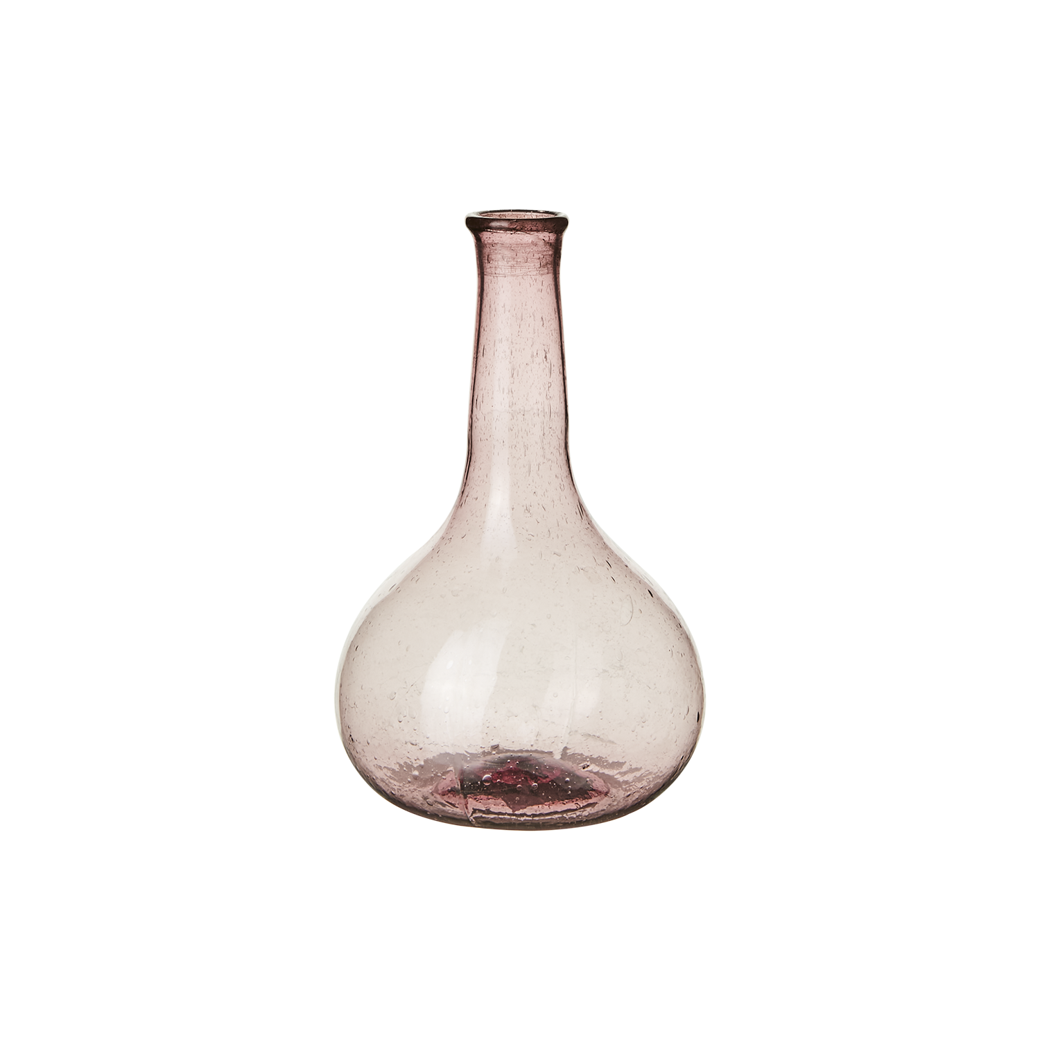 Munblåst vas av återbrukat glas, Rosa