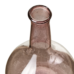 Munblåst vas av återbrukat glas, Rosa