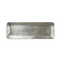 Vackert dekorationsfat, 60x21cm, Silver