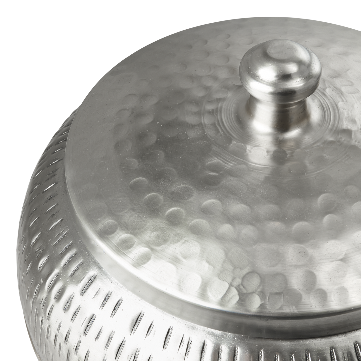 Vacker Urna med lock, Ø30cmxH32 cm, Silver
