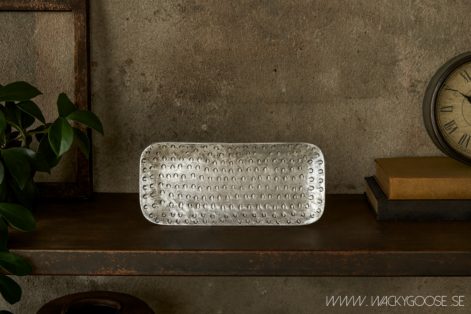 Vackert dekorationsfat, 30x13cm, Silver