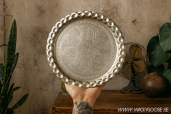 Vackert dekorationsfat, Ø30cm, Silver